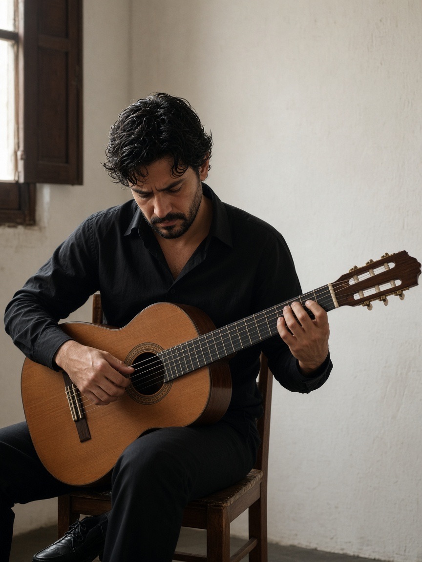 Portrait, flamenco guitarist